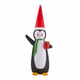 Home Accents Holiday Airblown 11 ft. Giant LED Inflatable Penguin Christmas Yard Decoration thumbnail 1