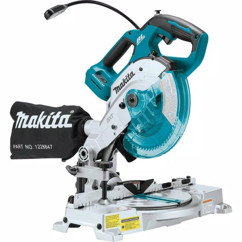 Makita 18V LXT Brushless 6-1/2 in. Compact Dual-Bevel Compound Miter Saw with Laser (Tool Only)