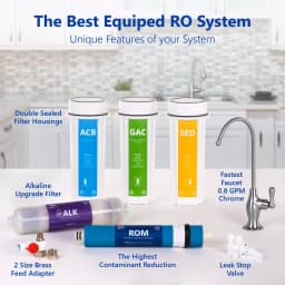 Express Water 10-Stage Reverse Osmosis Alkaline Water Filtration System with Faucet and 4 Gallon Tank thumbnail 5