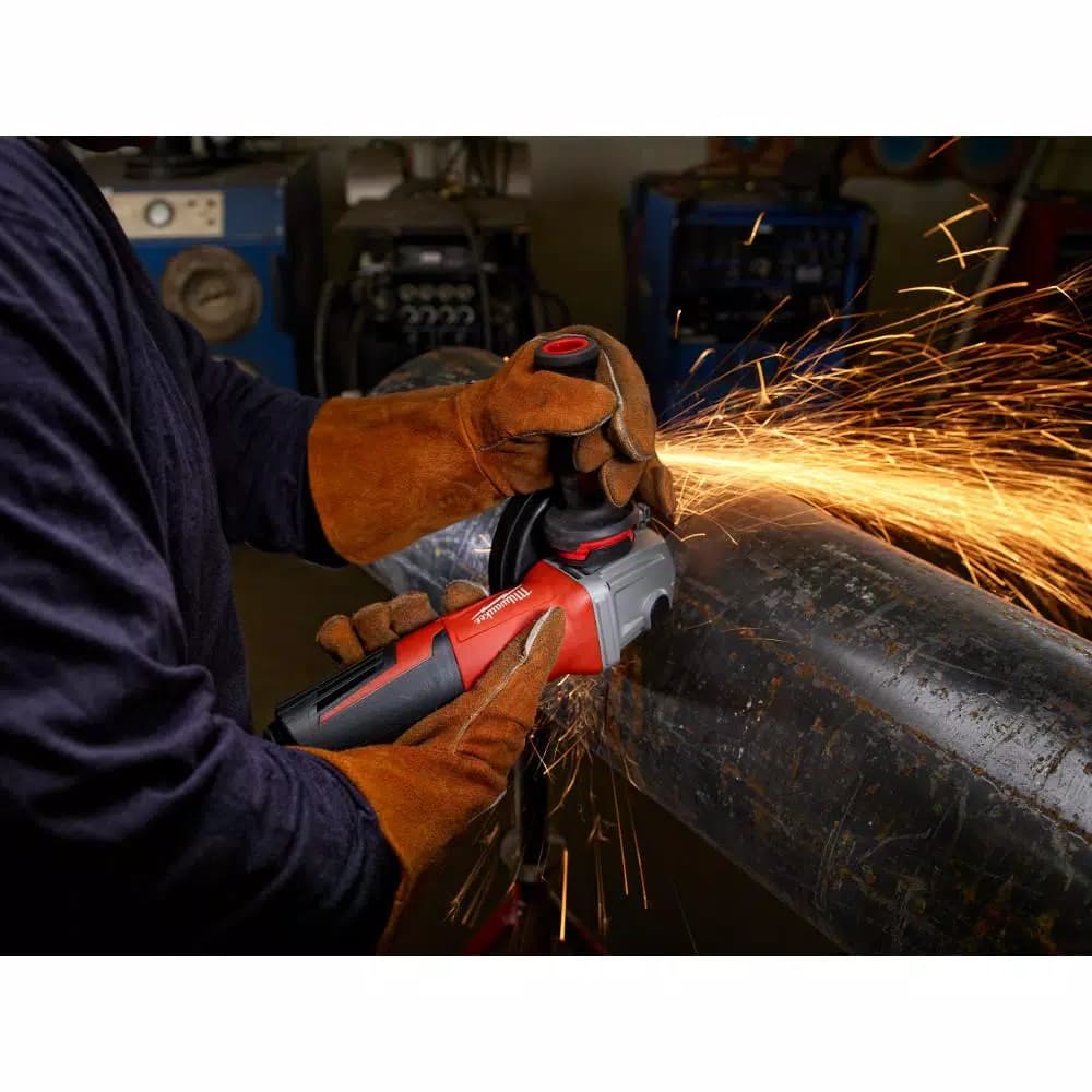 Milwaukee 6 in. 13 Amp Small Angle Grinder with Paddle Switch, 9000 RPM