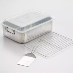 ExcelSteel 4-Piece Stainless Steel Roaster and Lasagna Pan Set with Plastic Cover and Spatula thumbnail 1