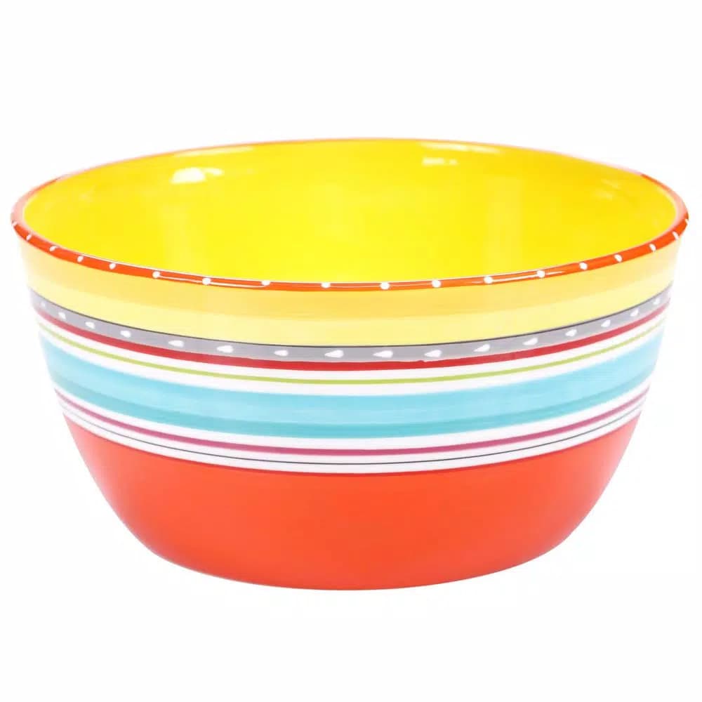 Certified International Mariachi 10.75 in. Multi-Colored Earthenware Serving Bowl