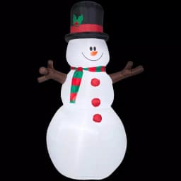 Airblown 5 ft. W x 8 ft. H Inflatable Snowman with Christmas Scarf and Hat, Outdoor Holiday Decor thumbnail 1