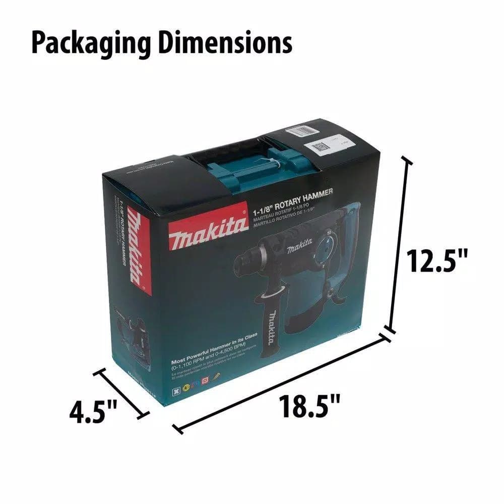Makita 7 Amp 1-1/8 in. SDS-Plus Corded Rotary Hammer Drill with Hard Case