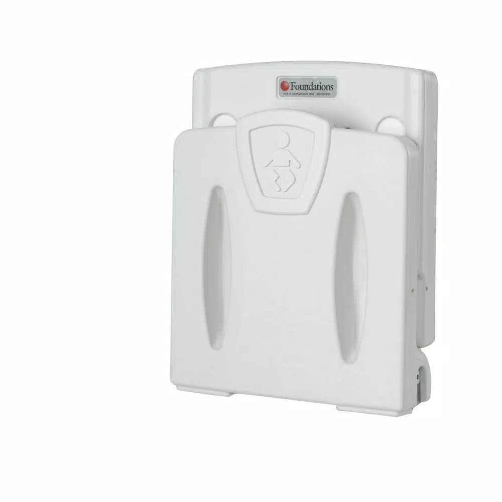 Foundations Baby/Toddler Wall Seat, Bacteria Resistant High-Density Polyethylene, Light Gray
