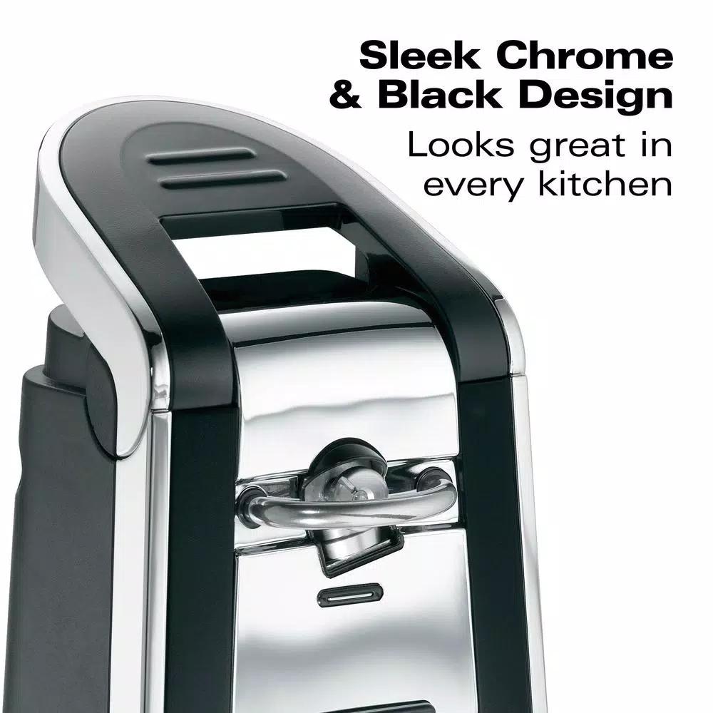 Hamilton Beach Smooth Touch Electric Can Opener, Black and Chrome