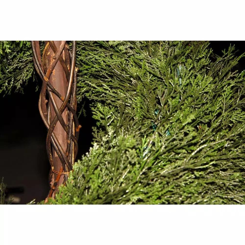 National Tree Company 4 ft. Artificial Juniper Slim Spiral Topiary Tree in Green Growers Pot