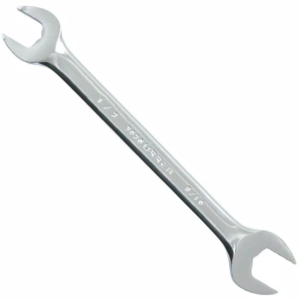 URREA 1-7/8 in. x 2 in. Double Open End Chrome Wrench, SAE