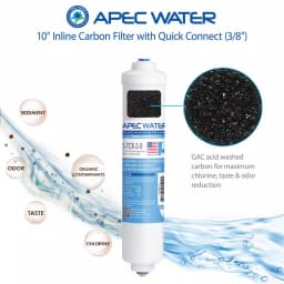 APEC Water Systems APEC Ultimate 10 in. Inline Carbon Filter with 3/8 in. Quick Connect thumbnail 2