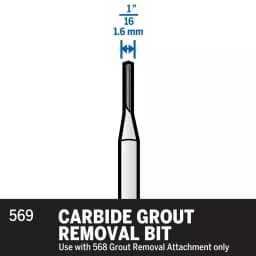 Dremel 1/16 in. Carbide Grout Removal Rotary Tool Bit with 1/8 in. Shank thumbnail 3