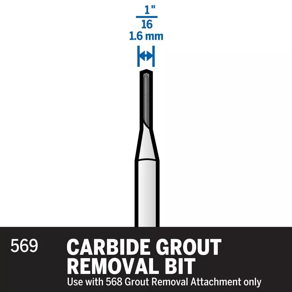 Dremel 1/16 in. Carbide Grout Removal Rotary Tool Bit with 1/8 in. Shank
