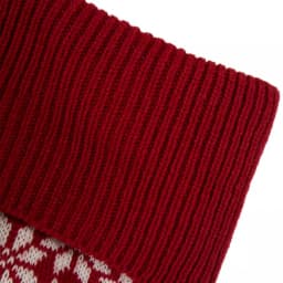Glitzhome 24 in. Red Knitted Acrylic Snowflake Christmas Stocking (2-Pack) thumbnail 3
