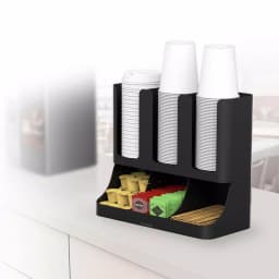 Mind Reader Black Coffee Condiment Organizer with K-Cup Storage, Compact Coffee Station for Home or Office thumbnail 4