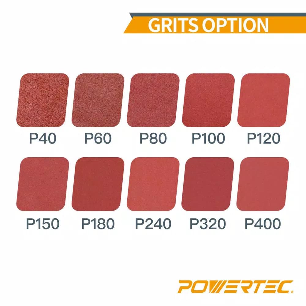 POWERTEC 4 in. x 24 in. 240-Grit Aluminum Oxide Sanding Belts, 10-Pack