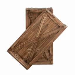 Glitzhome 22.09 in. Natural Wooden Tree Collar - Rustic Farmhouse Christmas Tree Box thumbnail 6