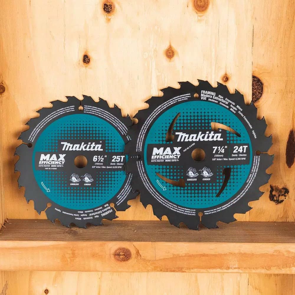 Makita 6-1/2 in. 25T Carbide-Tipped Ultra-Thin Kerf Circular Saw Blade for Cordless Saws