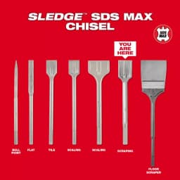 Milwaukee 2 in. x 12 in. SDS-Max SLEDGE Scraping Chisel thumbnail 5