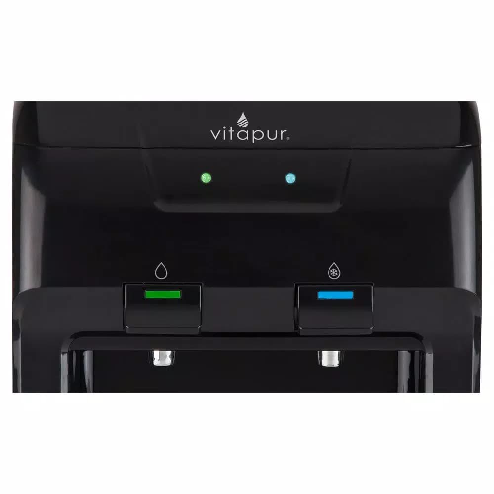 Vitapur Countertop Water Cooler Dispenser, Cold and Room Temperature, 3 or 5 Gallon, Black