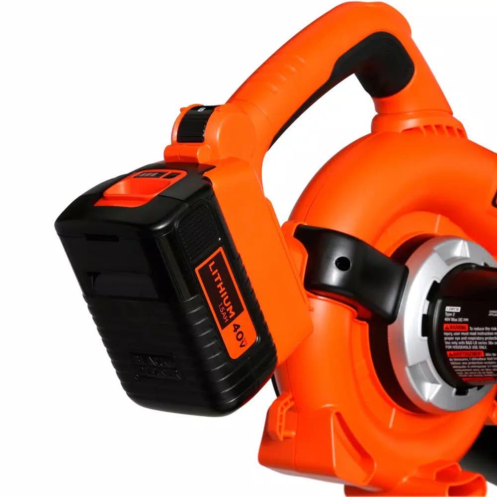 BLACK+DECKER 40V MAX Cordless Handheld Leaf Sweeper and Vacuum with 1.5 Ah Battery and Charger