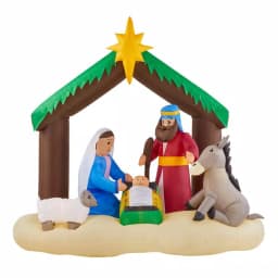 Home Accents Holiday 6.5 ft. LED Inflatable Nativity Scene Airblown Holiday Decoration thumbnail 1