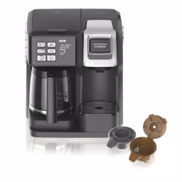 Hamilton Beach FlexBrew 2-Way Coffee Maker, 12-Cup Drip & Single-Serve Pod Brewer, Black thumbnail 1