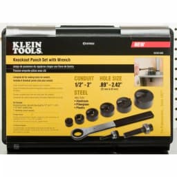 Klein Tools 9-Piece Knockout Punch and Ratcheting Wrench Set thumbnail 5
