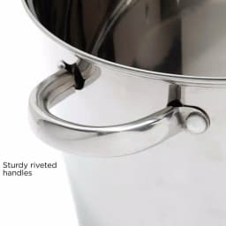 Ecolution Pure Intentions 12 Qt. Stainless Steel Stock Pot with Glass Lid thumbnail 4