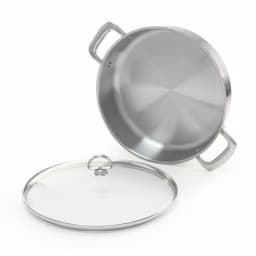 Chantal Induction 21 Steel 5 Qt. Stainless Steel Saute Pan with Glass Lid, Brushed Stainless Steel thumbnail 3
