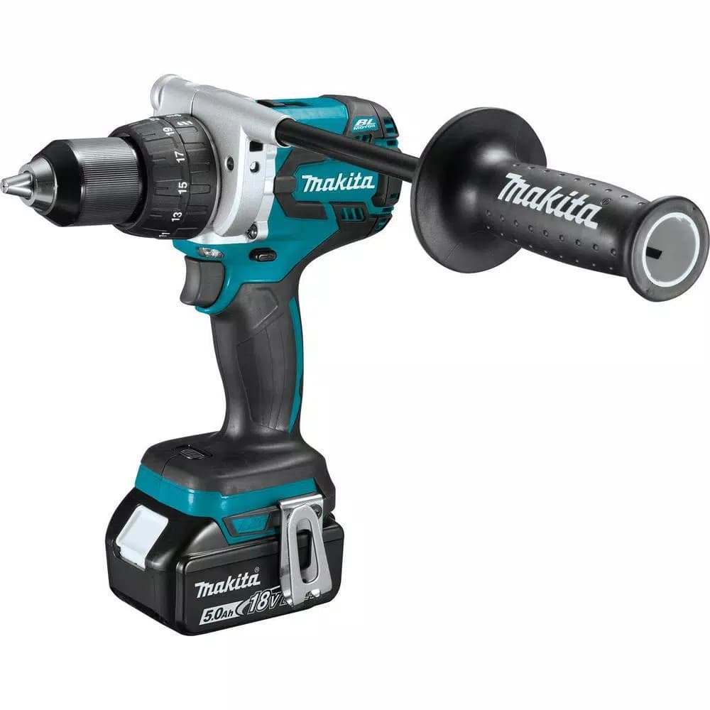 Makita 18V LXT Brushless Cordless 1/2 in. Driver-Drill Kit with 5.0 Ah Battery and Charger
