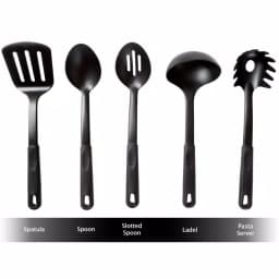 Classic Cuisine Allumi-Shield 15-Piece Nonstick Aluminum Cookware Set with Lids, Black thumbnail 5