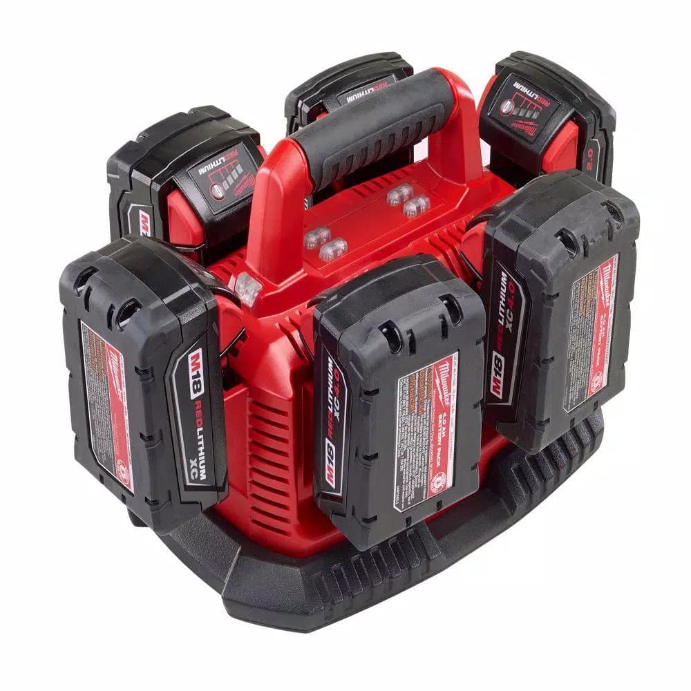 Milwaukee M18 18V Lithium-Ion 6-Port Sequential Battery Charger 48-59-1806