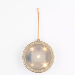 Haute Decor 4 in. Gold Lighted Holographic Star Ornament with Timer - 1 Pack thumbnail 1