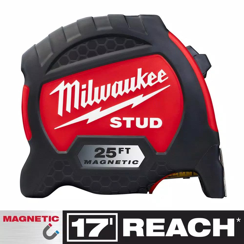 Milwaukee STUD Gen II 25 ft. Magnetic Tape Measure with 17 ft. Reach