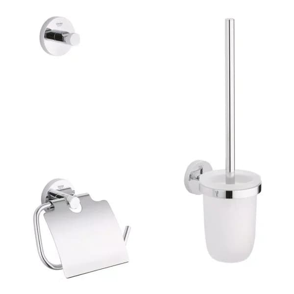 GROHE Essentials 3-Piece Guest Bathroom Hardware Kit, StarLight Chrome