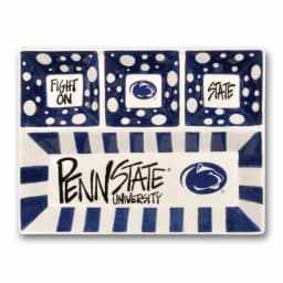 Magnolia Lane Penn State NCAA Officially Licensed 4-Section Ceramic Tailgating Serving Platter thumbnail 1