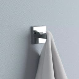 Croydex Brompton Single Robe Hook - High Quality Brass with Chrome Finish thumbnail 2