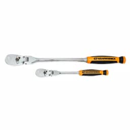 GearWrench 2-Piece 90-Tooth Dual Material Flex Head Ratchet Set, 1/4 in. and 3/8 in. thumbnail 3