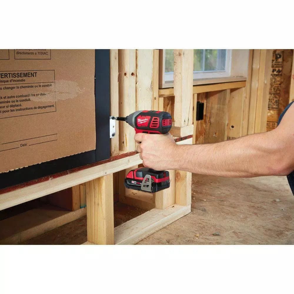 Milwaukee M18 18V Lithium-Ion Cordless 1/4 in. Hex Impact Driver Kit with (2) 1.5Ah Batteries, Charger, and Hard Case