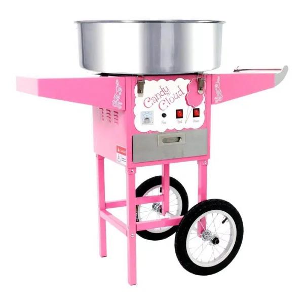 Funtime Popcorn Pink Cotton Candy Machine Cart - Commercial Floss Maker