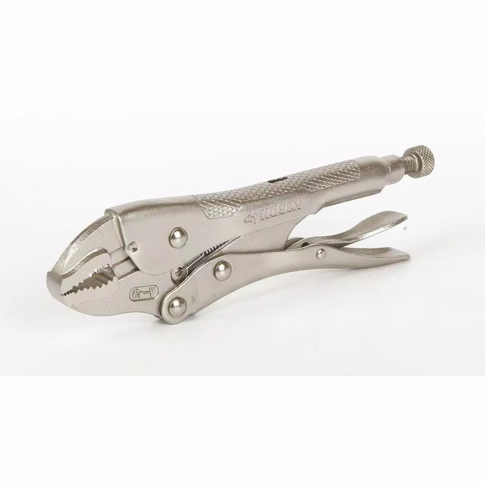 Husky 3-Piece Locking Pliers Set with Long Nose and Heat-Treated Jaws