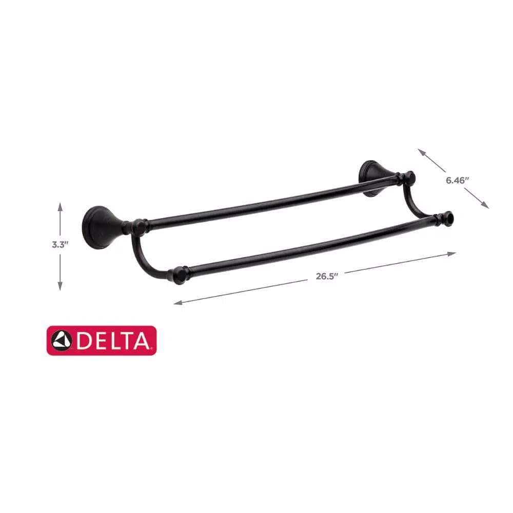 Delta Cassidy 24 in. Double Towel Bar in Venetian Bronze