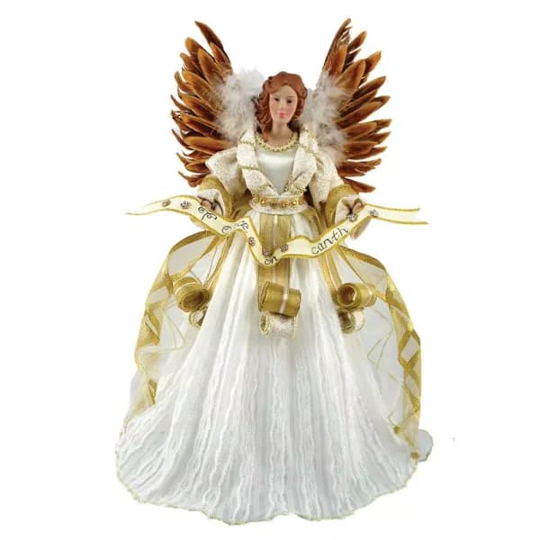 Santa's Workshop 16 in. Peace On Earth Angel Tree Topper - Hand-Crafted Collectible Figurine