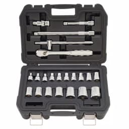 DEWALT 22-Piece 1/2 in. Drive Metric Socket Set with Ratchet and Accessories thumbnail 2