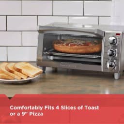 BLACK+DECKER Black + Decker 4-Slice Stainless Steel Convection Toaster Oven thumbnail 6