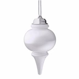 Xodus Innovations 9 in. White LED Outdoor Hanging Finial Ornament with Light Sensor and Timer thumbnail 1