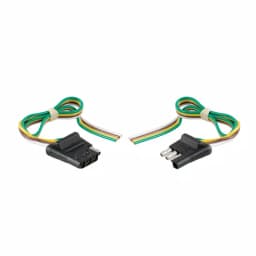 CURT 4-Way Flat Trailer Connector Kit with 12" Color-Coded Wires thumbnail 1