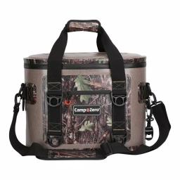 Camp-Zero 13.9 Qt. Soft Cooler, 20-Can Capacity, Beige and Camo thumbnail 1