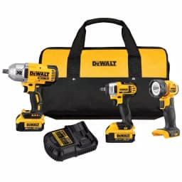DEWALT 20V MAX Cordless Impact Wrench, Impact Driver & LED Light 3-Tool Combo Kit with (2) 4.0 Ah Batteries thumbnail 1