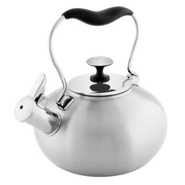 Chantal Tulip 7.2-Cup Stainless Steel Tea Kettle, Brushed Finish, Induction Compatible