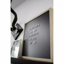 Petal Lane Home Letterlove Magnetic Memo Board with 150 White Letters and Rustic Brown Frame thumbnail 2